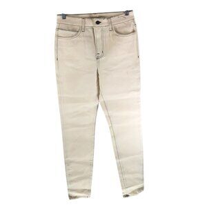 Kill City Womens High-Waisted Beige Denim Skinny Jeans Beige 27